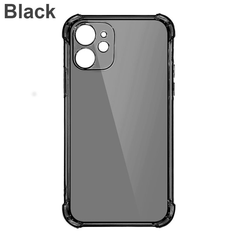 Thick Shockproof Silicone Phone Case on For iPhone 13 12 11 Pro Xs Max Camera Protection Case iPhone X Xr 6s 7 8 Plus Back Cover