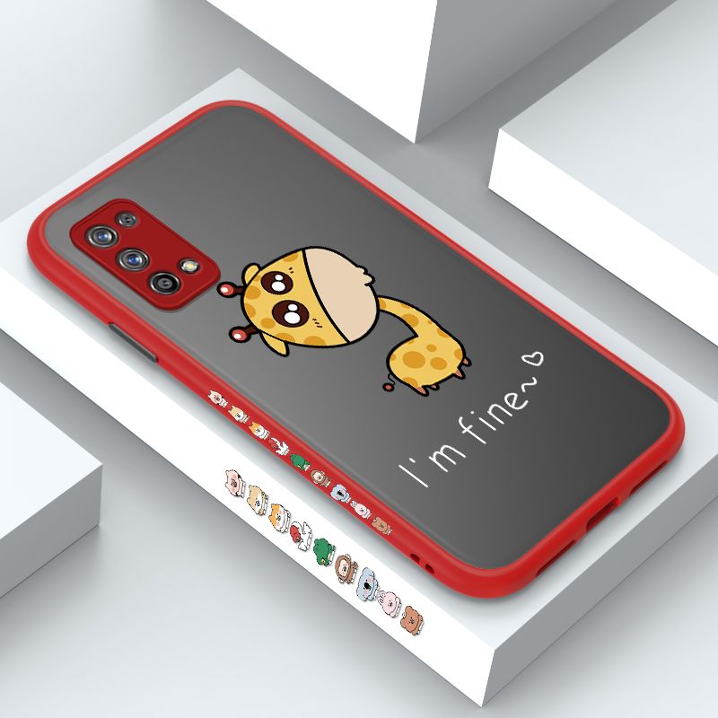 ZeroQiQi for Realme 7 Pro Case Cute Funny Giraffe Side Printing Cover Frosted Ultra Thin Protective Anti Fall Phone Case