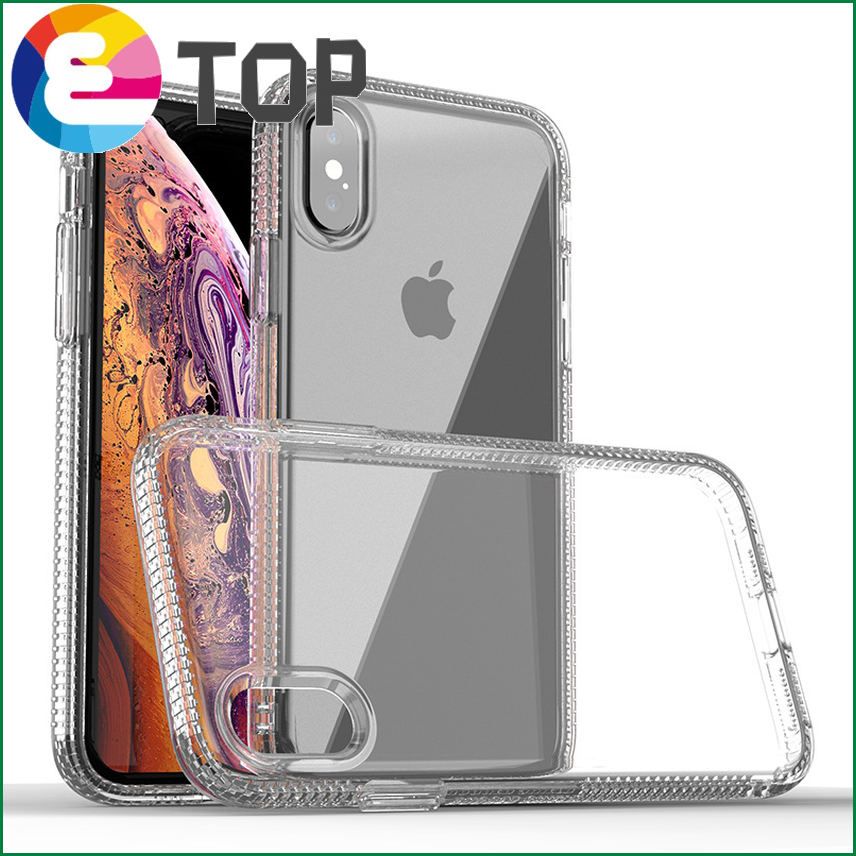 【ETOP】Suitable for Apple For IphoneX/XR mobile phone shell For IphoneXS Max transparent anti-fall protective shell solid color soft shell cover