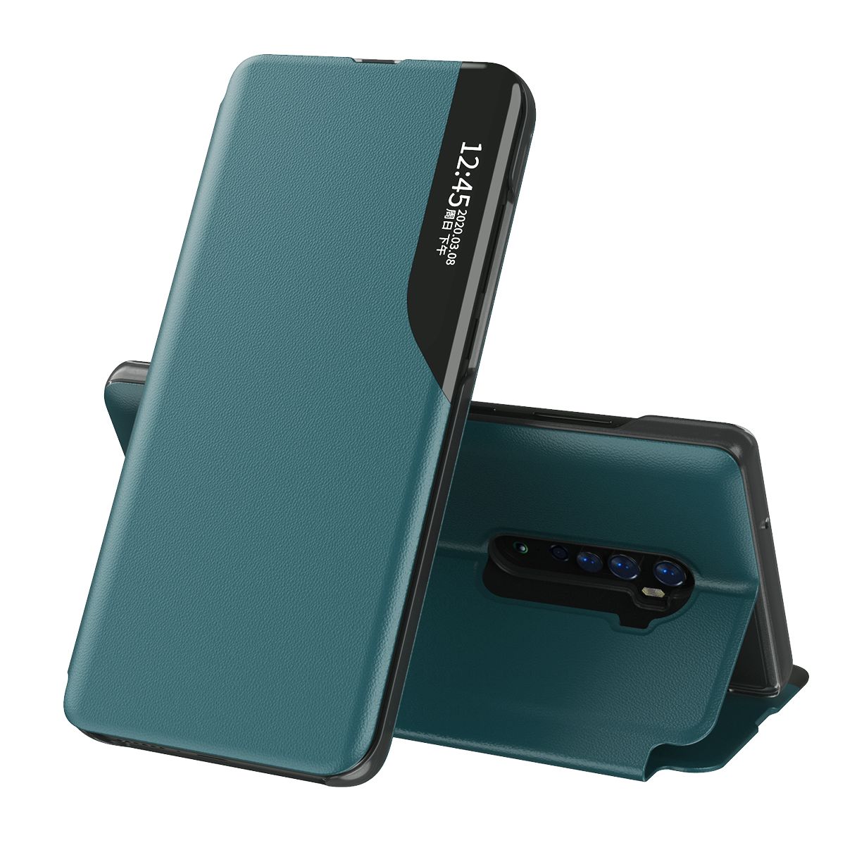 For OPPO Reno 2Z Flip Stand Cover PU Leather Protective Case