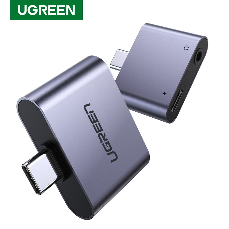 Buy One Send Two Ugreen USB C to Jack 3.5 Type C Cable Headphone Jack Adapter USB Type C 3.5mm AUX Earphone Converter For Huawei P20 Pro Xiaomi 6 8 9 se Note Smartisan nut 3
