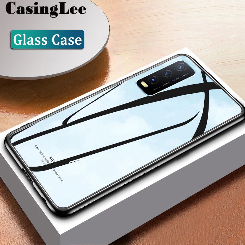 Protect Cover For VIVO Y20 / VIVO Y20S case Glass Phone Cases Full Protection Tempered Glass Protetor Phone Cases for VIVO Y20S / VIVO Y20 Phone Cases