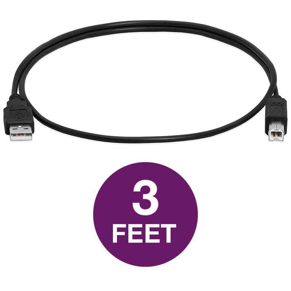 RD Printer Cable USB 2.0 A to B A Male to B Male for HP Cannon Epson Dell Brother