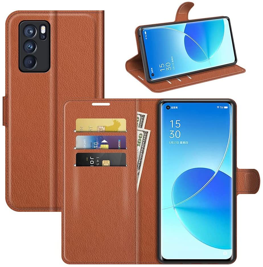 for Oppo Rone 6 Pro 5G case,with Card Holder PU Leather + [TPU Shell][Kickstand][Card Slots] Magnetic Folio Cover for Oppo Rone 6 Pro Phone Case