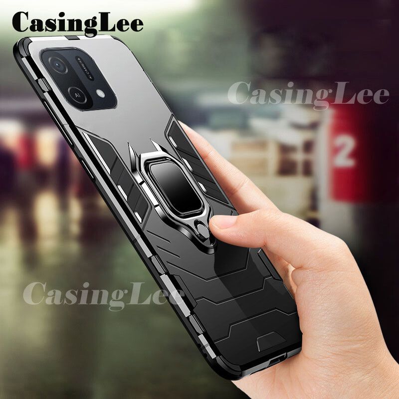 Casinglee For OPPO A16E Case Shockproof Armor Stand with Holder Car Magnetic Ring Back Cover For OPPO A16E Phone cases For girls and Boys