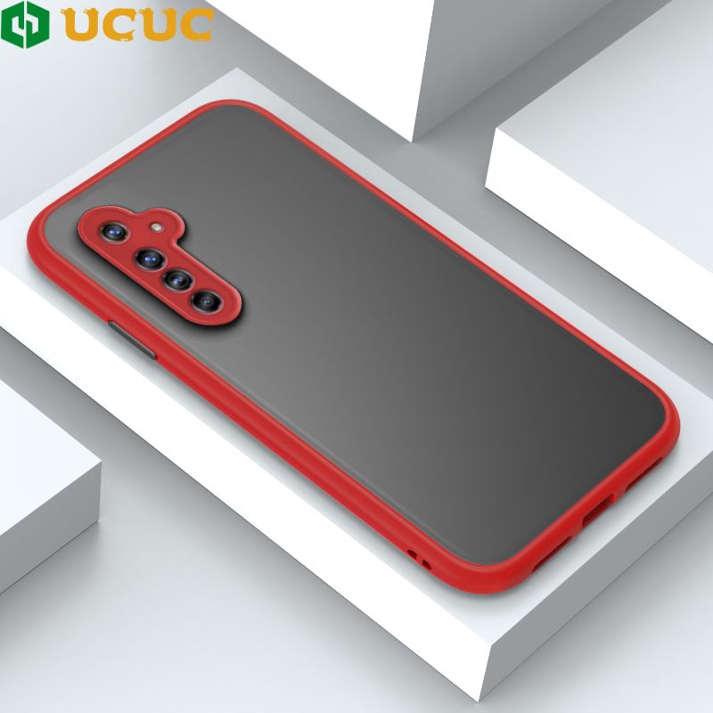 UCUC for Realme 6 / Realme Narzo Back Cover Colour Frosted Transparent Hard Phone Case Thin Shockproof Full Cover Camera Protect Case