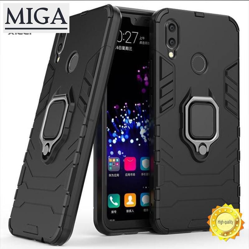 For Huawei Nova 3i 3 3E 4E 5 Nova 2 Lite Y7 Y9 Prime Case, Silicone TPU and Hard PC Luxury Armor Shockproof Metal Ring Holder Cover Phone Casing