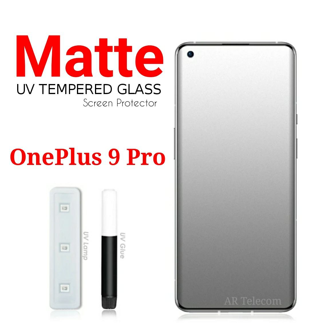 For Oneplus 9 Pro Matte Anti-Fingerprint Anti-Glare Scratch-Proof Curve Tempered Glass UV Screen Protector