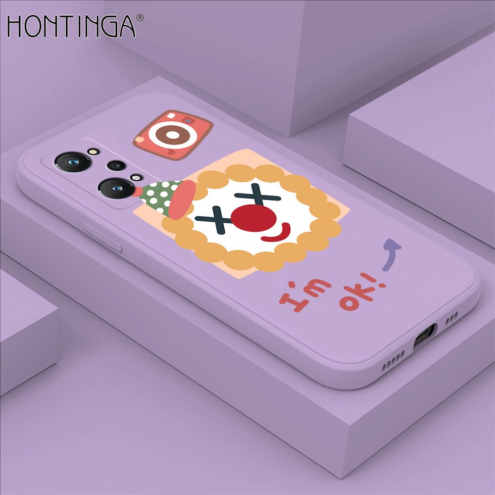 Hontinga for Realme GT Neo2 Case New Cartoon Joker Phone Case Phone Case Soft Square Edge Silicone Cases Full Lens Cover Shockproof Protection Cover