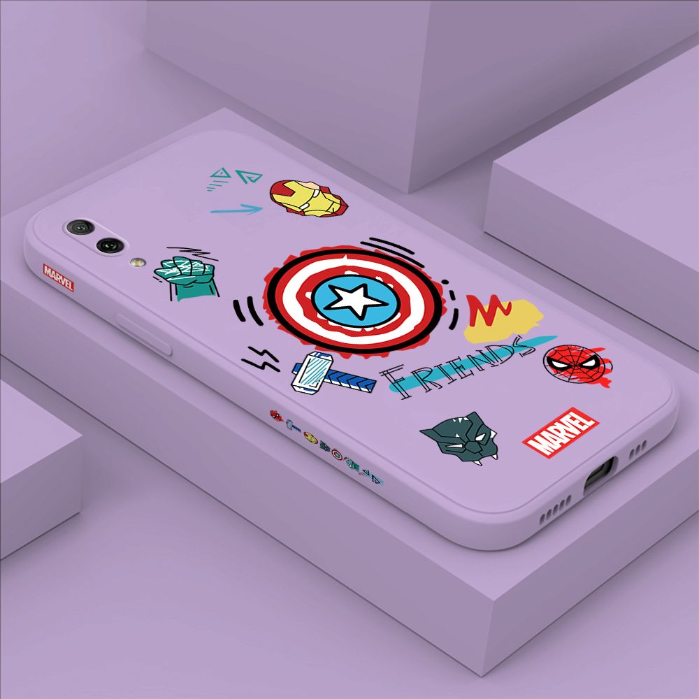 ZeroQiQi for Huawei Y7 Pro 2019 Case Cartoon Anime Icon Phone Cover Soft Full Lens Protection Casing Ultra Thin Soft Liquid Silicone Phone Cases
