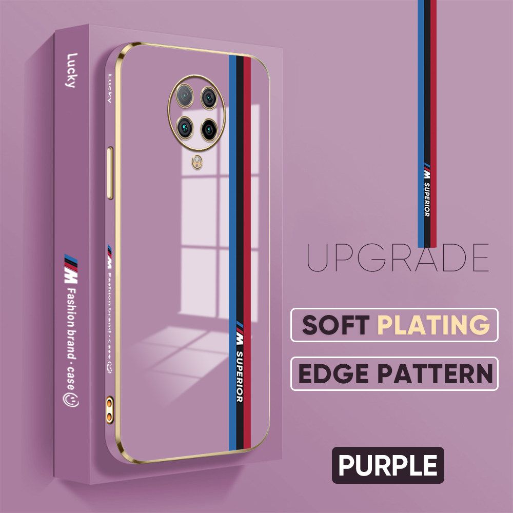 TA for Redmi K30 Pro / Xiaomi Poco F2 Pro / Pocophone F2 Pro / K30 Pro ZooM Back Cover + Free Lanyard Track Sign Luxury 6D Plating Case Side Pattern Soft Silicone Square Phone Cases