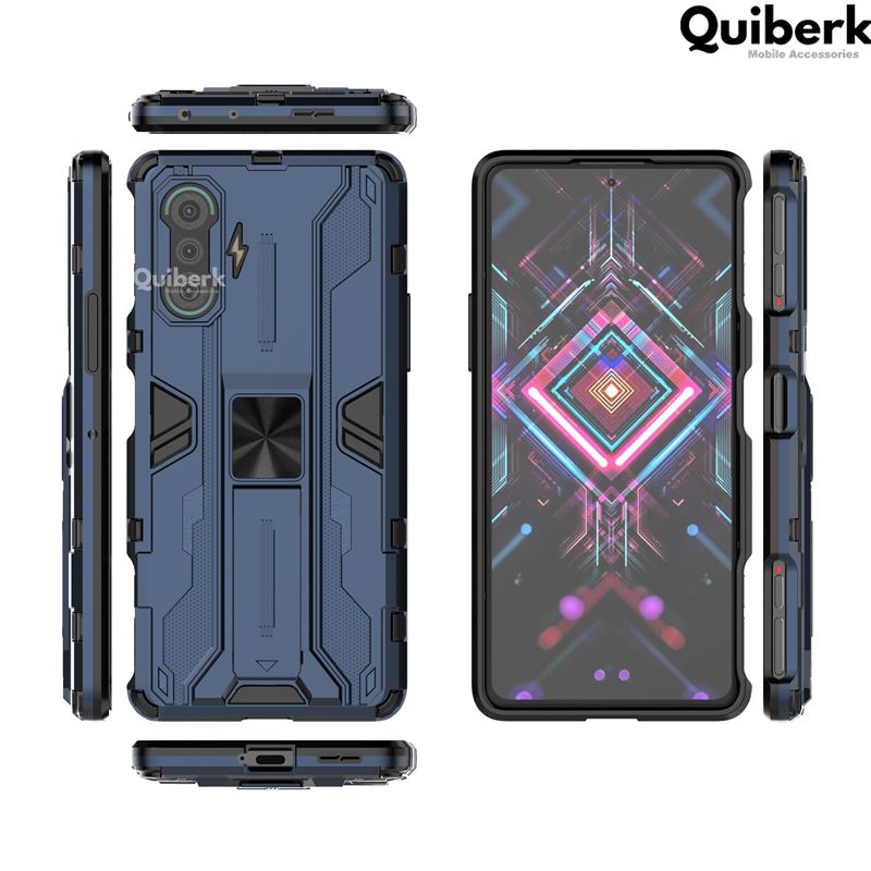 Quiberk for Xiaomi POCO F3 GT / Xiaomi Redmi K40 Caming Camera Protection Stand Phone Case Shockproof Hard Matte Back Cover