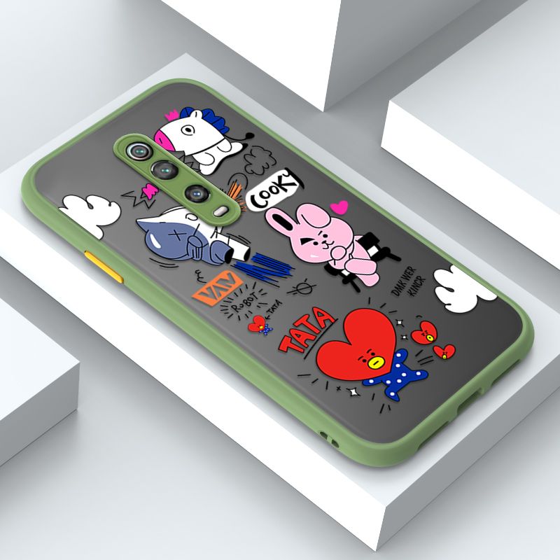 Jizetin for Xiaomi 9T / 9T Pro / Redmi K20 / K20 Pro Cover BTS Animation Image Soft Edge Frosted Transparent Phone Case