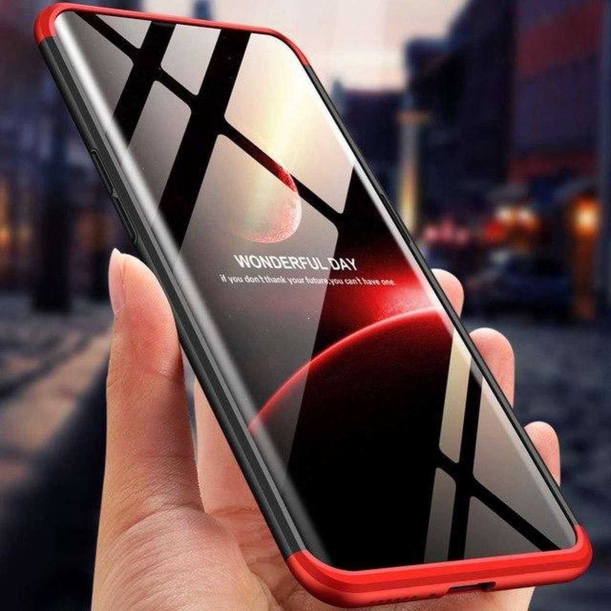 Oppo F7 GKK 360 Degree Back Cover -  Black and red