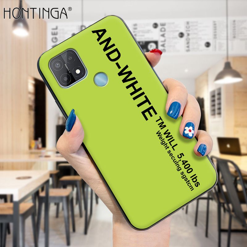Hontinga for OPPO A15 A15S Case Simple Generous Clean Color Girls Boys Cases Shockproof Soft Silicone TPU Phone Cover