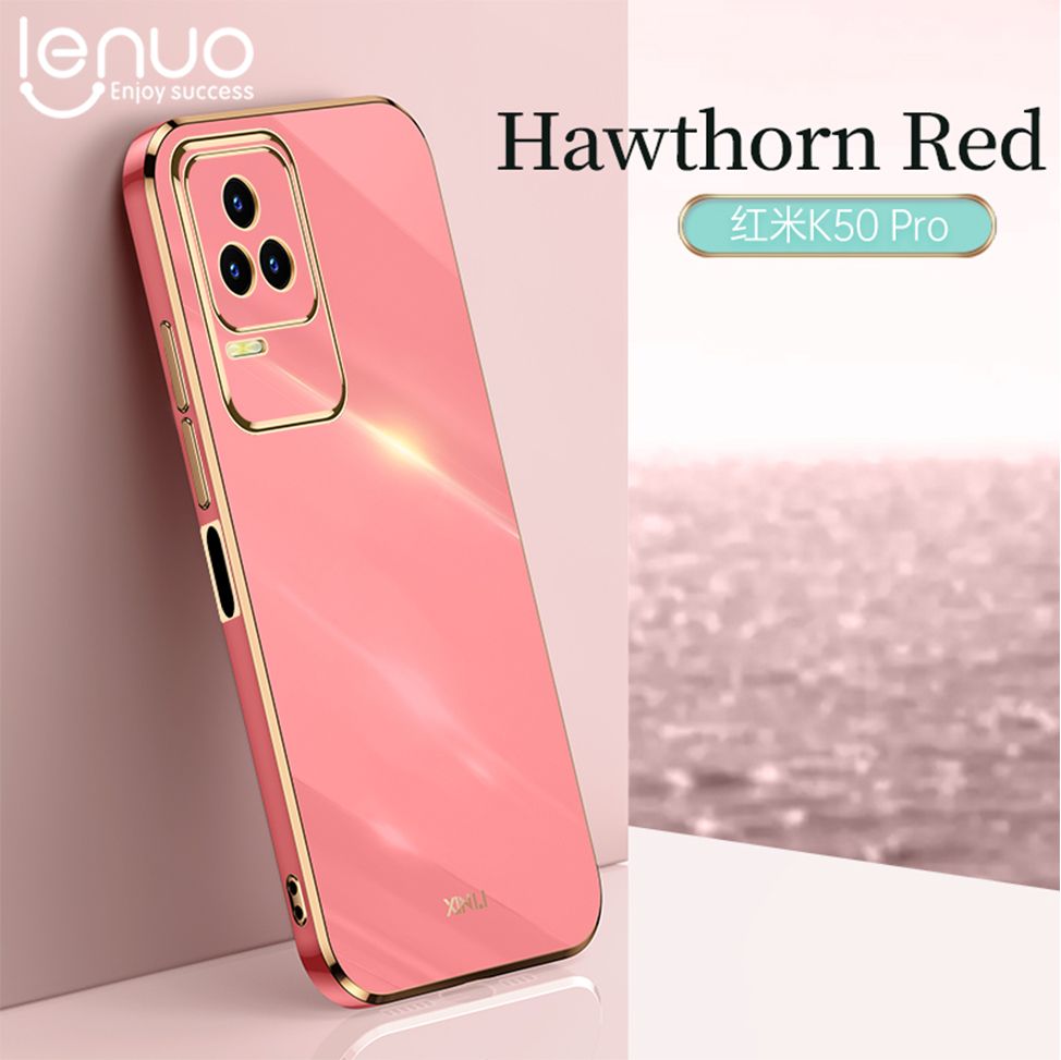 Lenuo Luxury 6D Plating Soft Casing Silicone Phone Case For Xiaomi Redmi K50 Pro Phone Case Shiny Bling Back Cover Coque