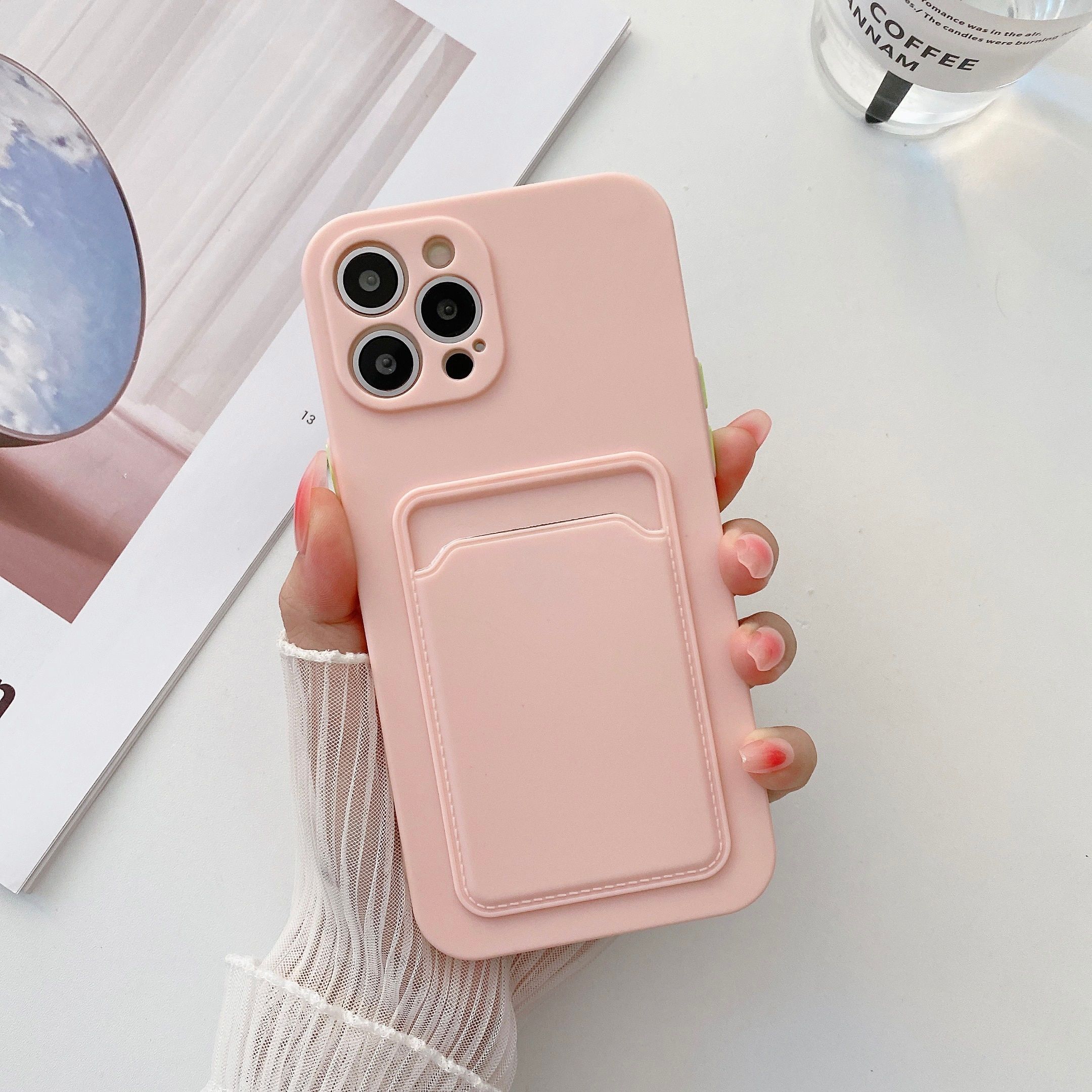 LVOEST Phone Case For iphone 11 12 13 pro max XR x xs max 7 8 plus se 2020 12 mini 12 pro Soft Silicone Wallet Card Holder cover