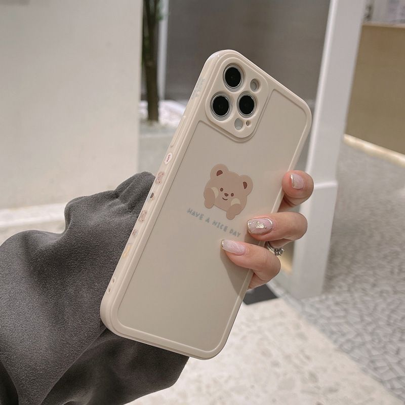 Cute Bear Pattern Case Soft Silicone Cover Mobile Phone Protective Case