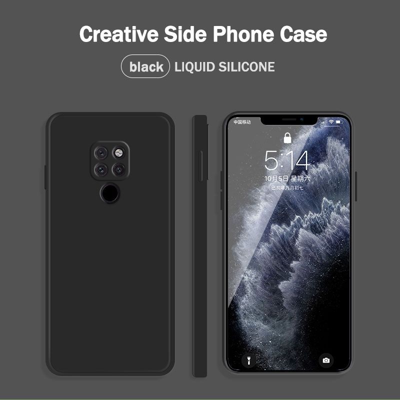 Lenuo Luxury Square Liquid Silicone Phone Case For Huawei Mate 20 Thin Soft Back Cover Candy Casing