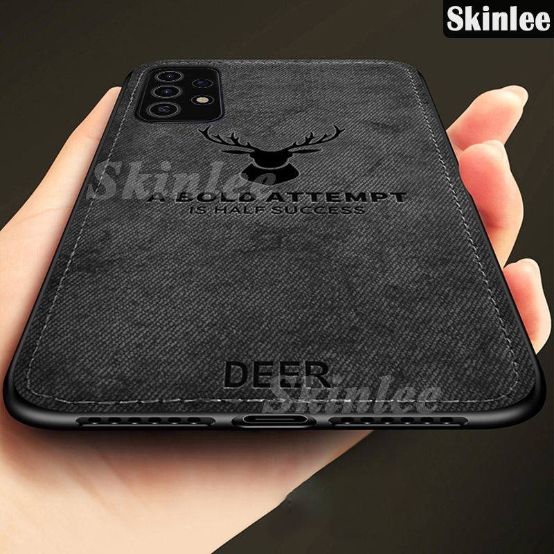 Skinlee Phone Case Samsung Galaxy A52S Case Slim Hybrid Case with Deer Design Cloth for Samsung A52S Phone Cover