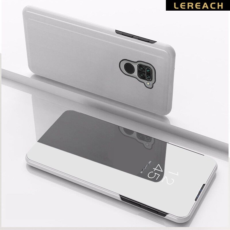 Lereach For Xiaomi Redmi note 9 pro 4G & note 9 pro max & note 9s Cove Case Leather Flip Cover plated Mirror + PU leather Back Cover Case