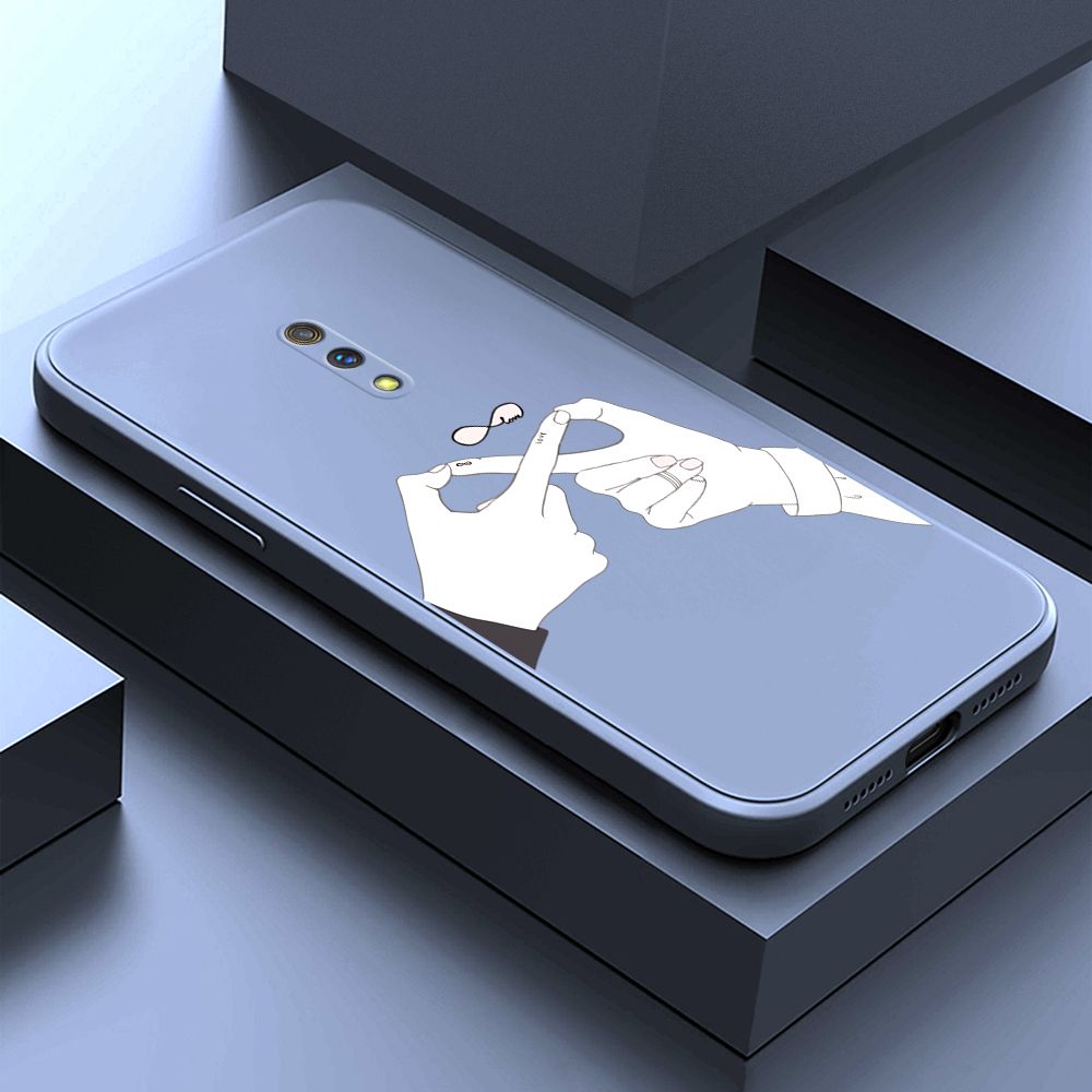 ZeroQiQi for Realme X/OPPO K3 Back Cover Mobius Ring Ultra Thin Soft Luxury Square Multicolor Liquid Silicone Phone Case