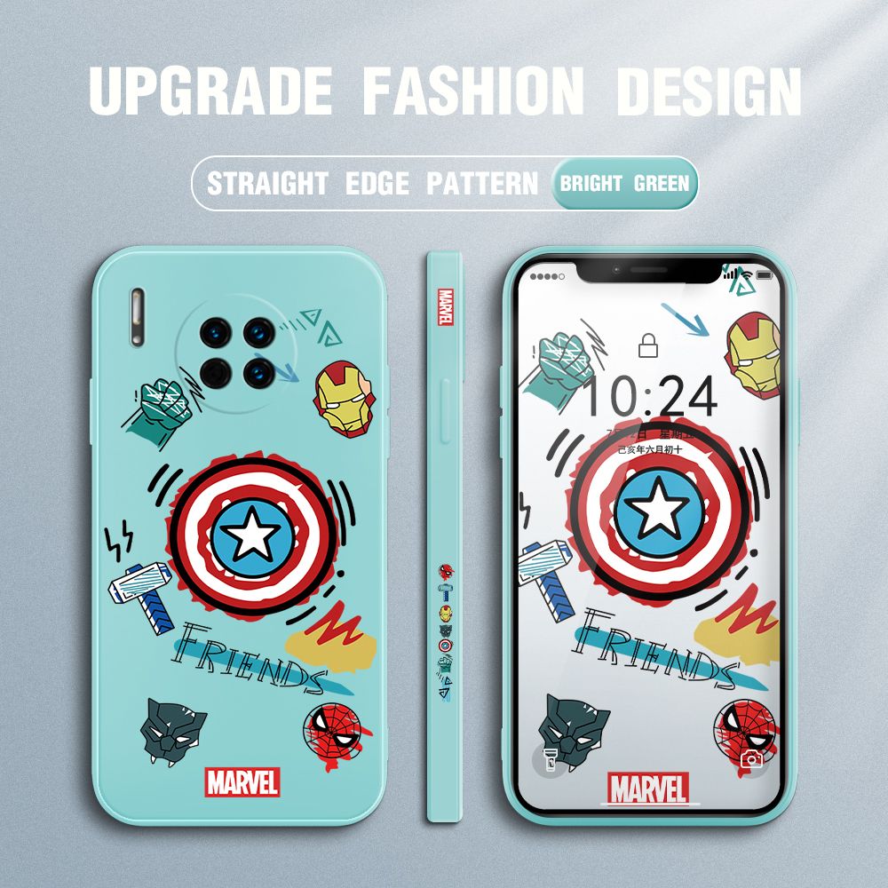 UCUC for Huawei Mate30 Back Cover Creative Shield Ultra Thin Soft Luxury Square Multicolor Liquid Silicone Phone Case
