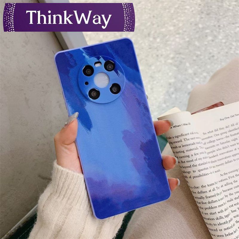 Fashion Gradient Art Ink Soft Case For Huawei Mate 40 30 20 Pro Lite P20 P30 P40 Plus Nova 5i 6SE 7 8 Pro V40 Candy Color Cover