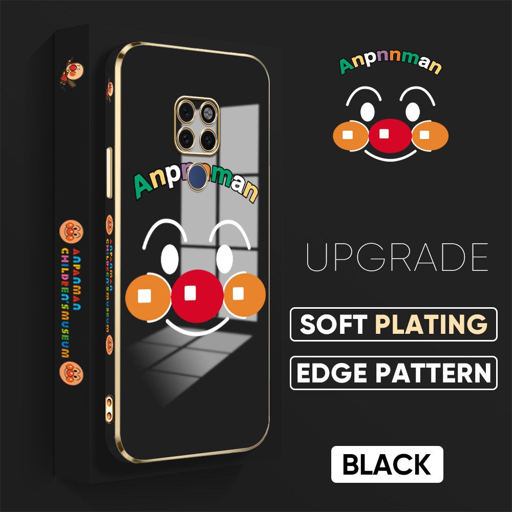TA for Huawei Mate 20 Back Cover + Free Lanyard Bread Superman Luxury 6D Plating Case Side Pattern Soft Silicone Square Phone Cases
