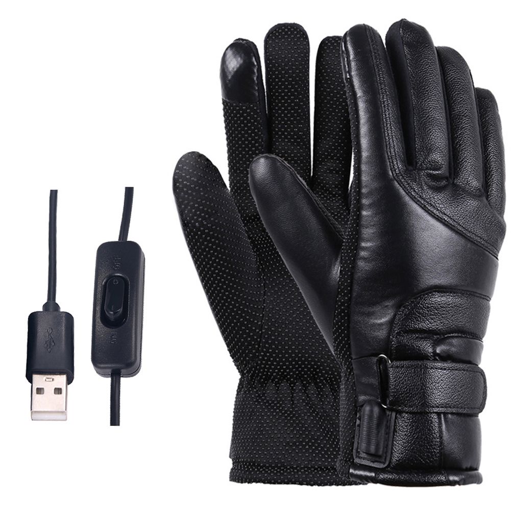 1Pair USB Powered Universal Motorcycle Heating Gloves with USB Switch Button