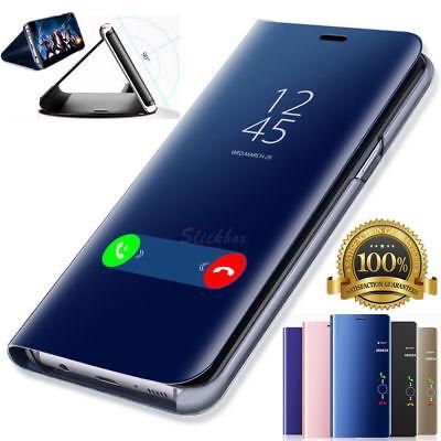 Xiaomi Redmi Note 5 Pro Smart Luxury Plating Clear View Mirror Leather Stand Flip Cover