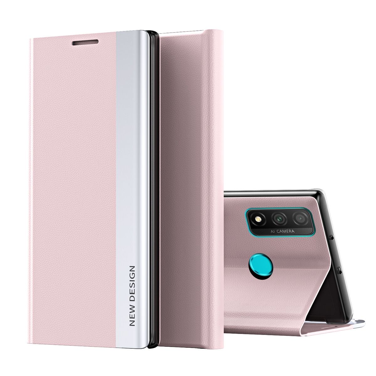 For Huawei P Smart 2020 Thin Slim Folio Flip Leather Magnetic Closure Case Cover