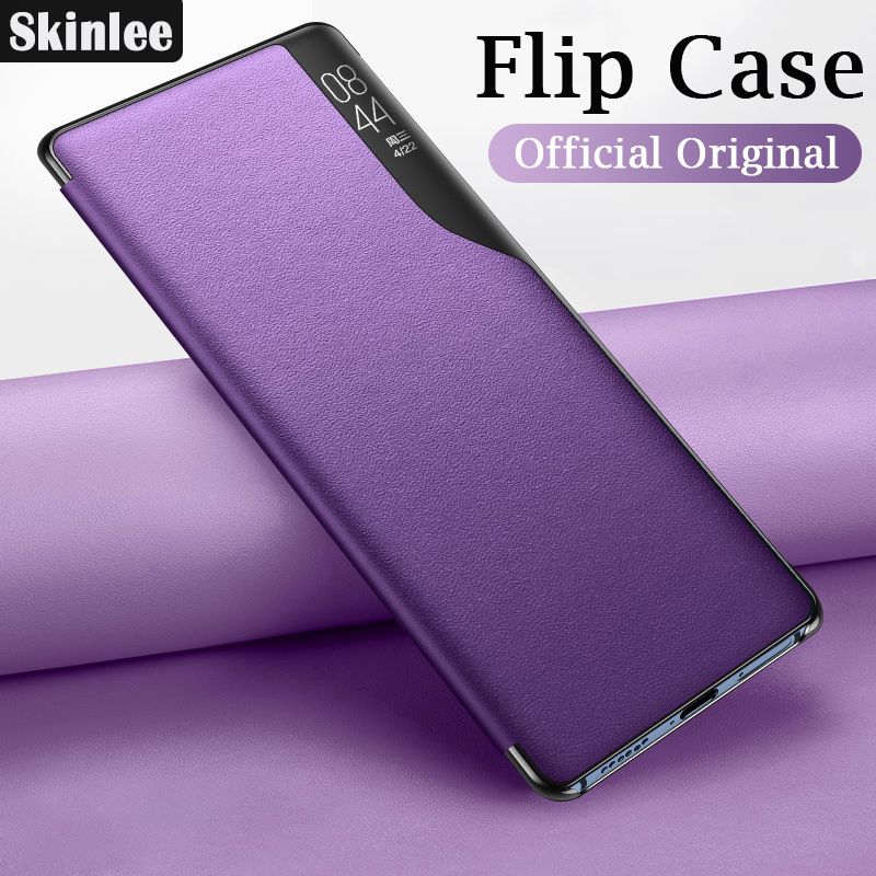 For Samsung Galaxy A21S Flip Cases Smart Transparent View Phone Case for Galaxy A21S Window Flip Leather Phone Cover