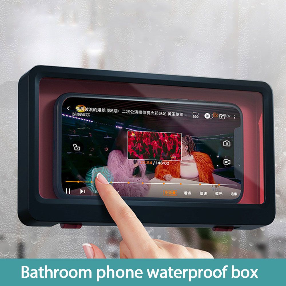 Wall Mounted Phone Case Waterproof Phone Holder Bathroom Toilet-NICE