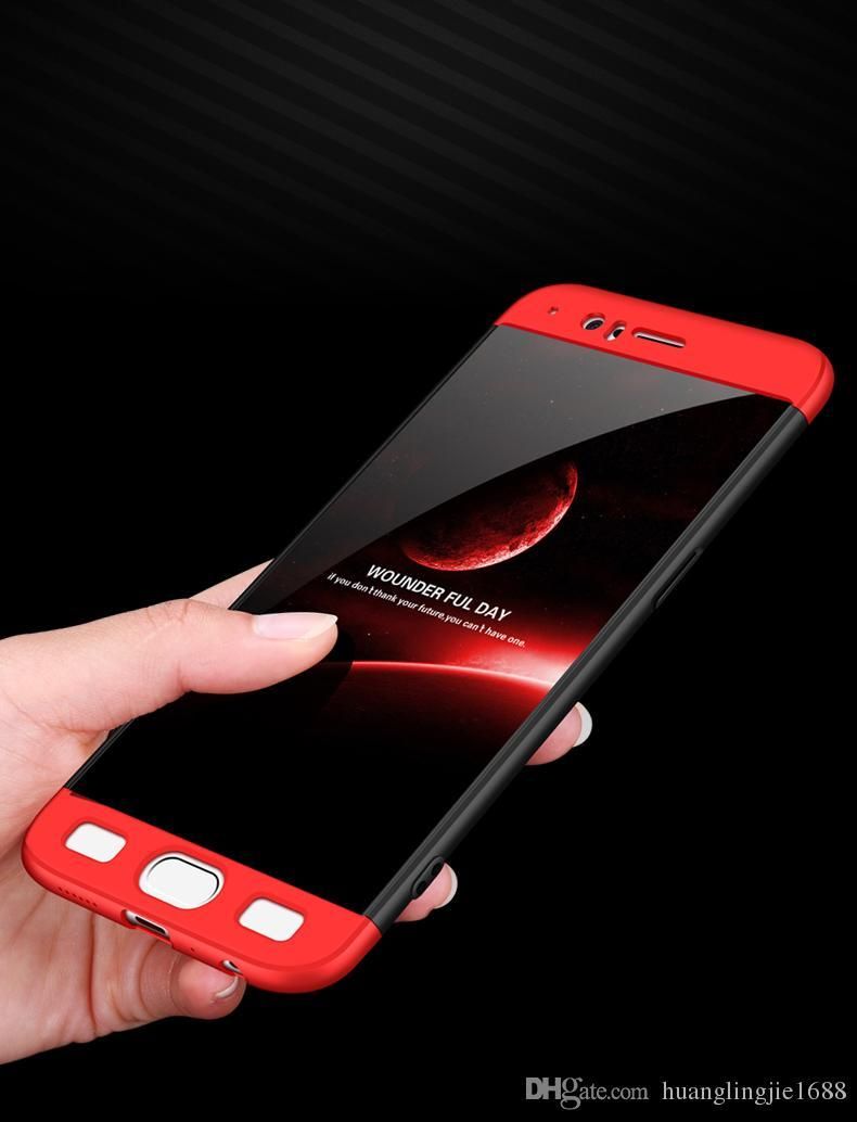One Plus 5 360 Degree GKK Phone Back Cover - Black & Red