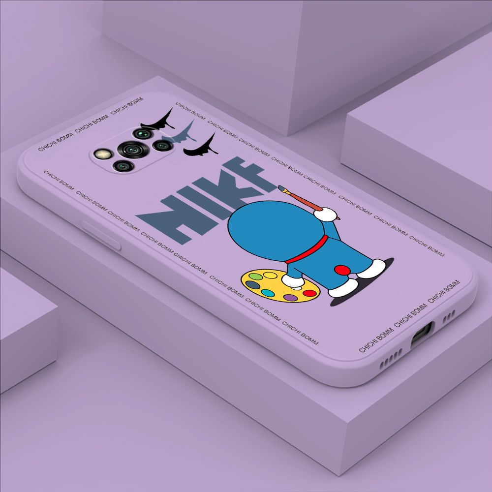 Hontinga for Xiaomi Poco X3 Pro Case Fashion Cat Phone Case Phone Case Soft Square Edge Silicone Cases Full Lens Cover Shockproof Protection Cover