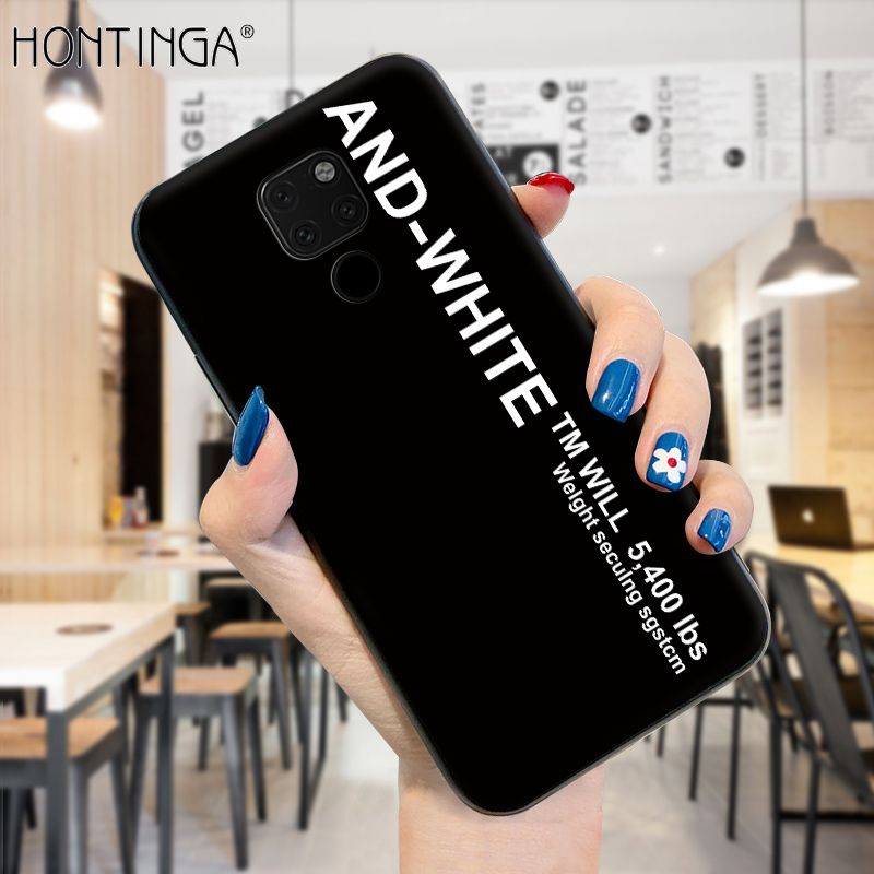 Hontinga for Huawei Mate20 Case Simple Generous Clean Color Girls Boys Cases Shockproof Soft Silicone TPU Phone Cover