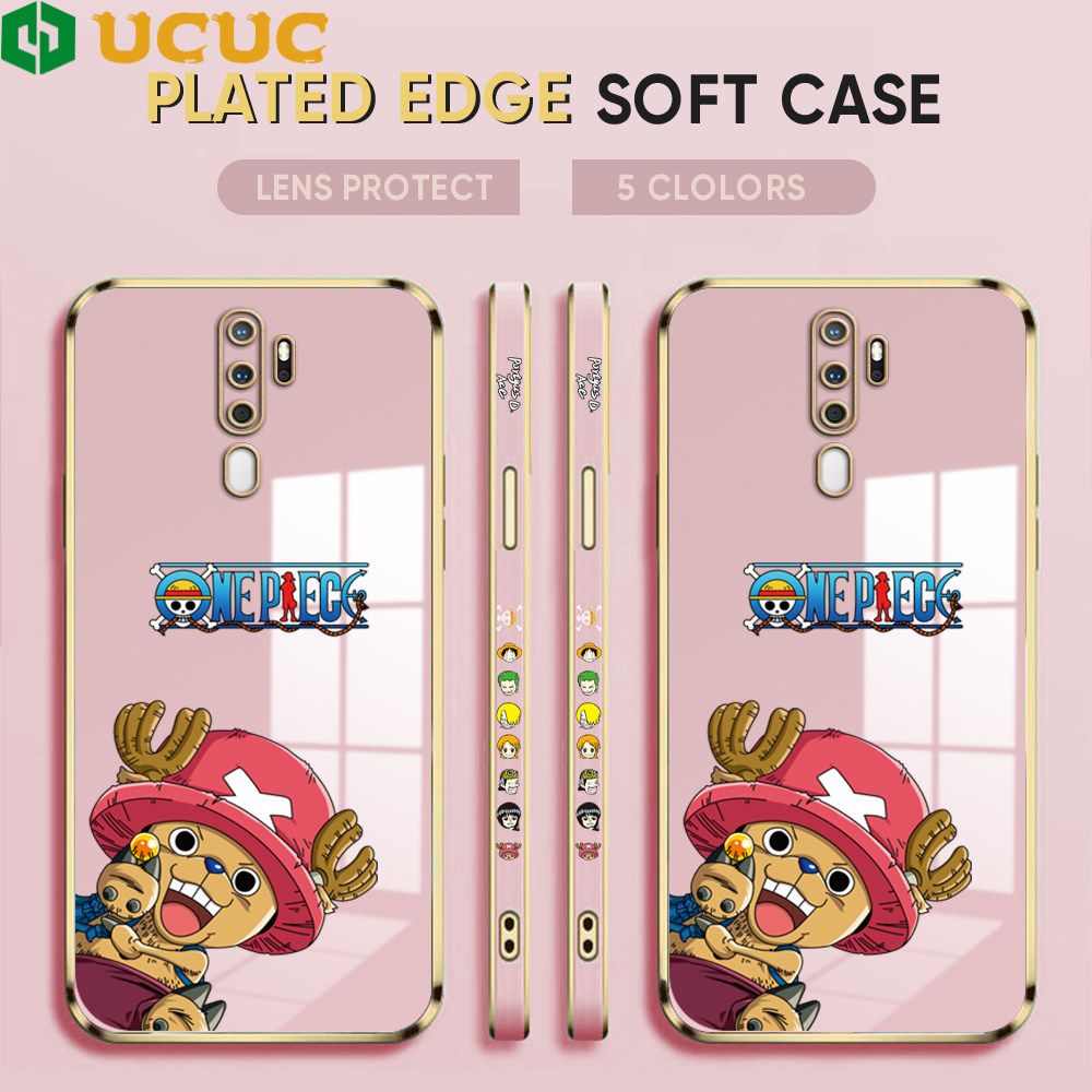 UCUC for OPPO A5 2020 Case Creative Cartoon Chopper Luxury 6D Plating Soft Casing Silicone Ultra Thin Phone Cover