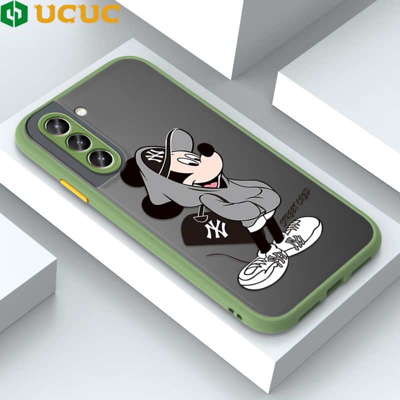 UCUC for Samsung Galaxy S21 5G Back Cover Handsome Mouse Frosted Transparent Hard Phone Case Thin Shockproof Full Cover Camera Protect Case