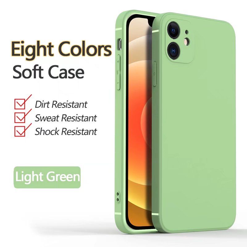 Olige Case For Vivo Y12 Y15 Y17 Square Liquid Silicone Lens Protector Shockproof Soft Phone Case Cover