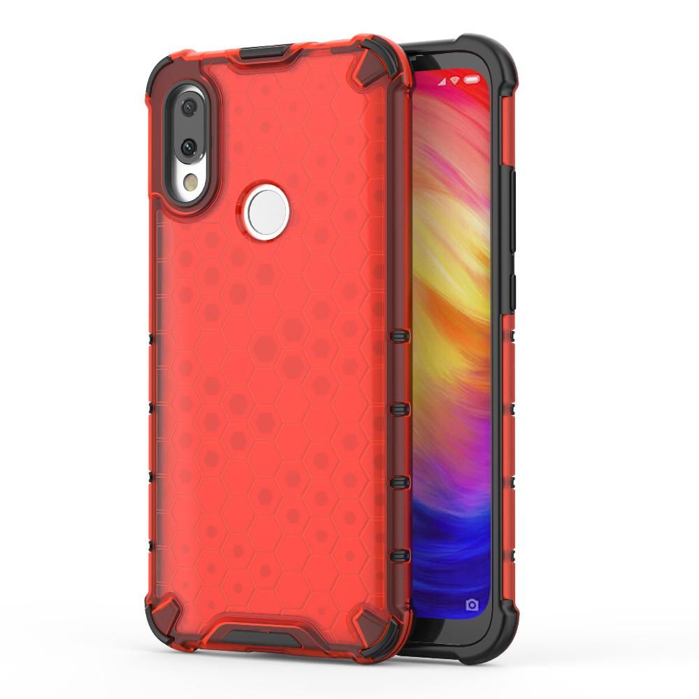 Honeycomb Airbag Shockproof Case For Xiaomi Redmi 7 Hybrid TPU PC Transparent Armor cover