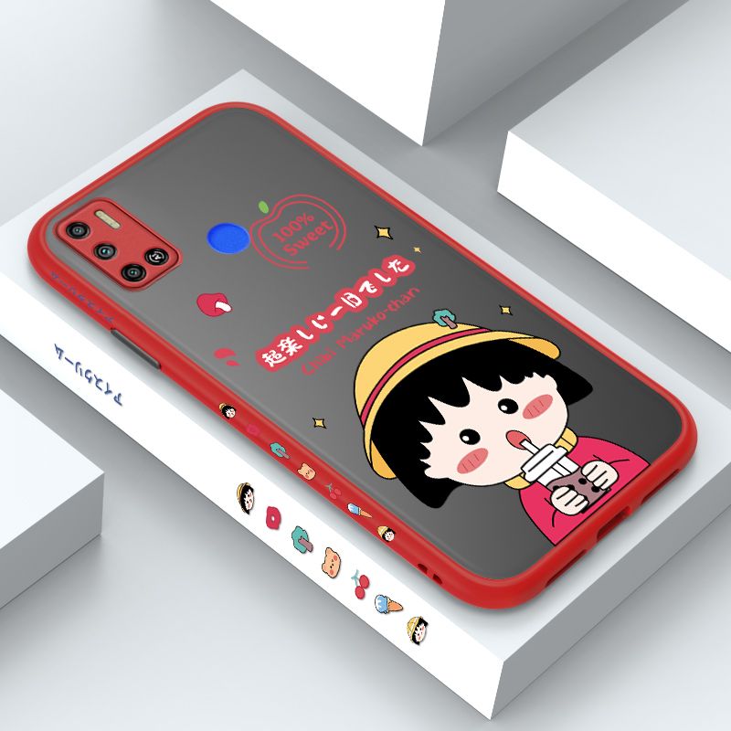 ZeroQiQi for Tecno Spark 5 Air Case Chibi Maruko Side Printing Cover Frosted Ultra Thin Protective Anti Fall Phone Case