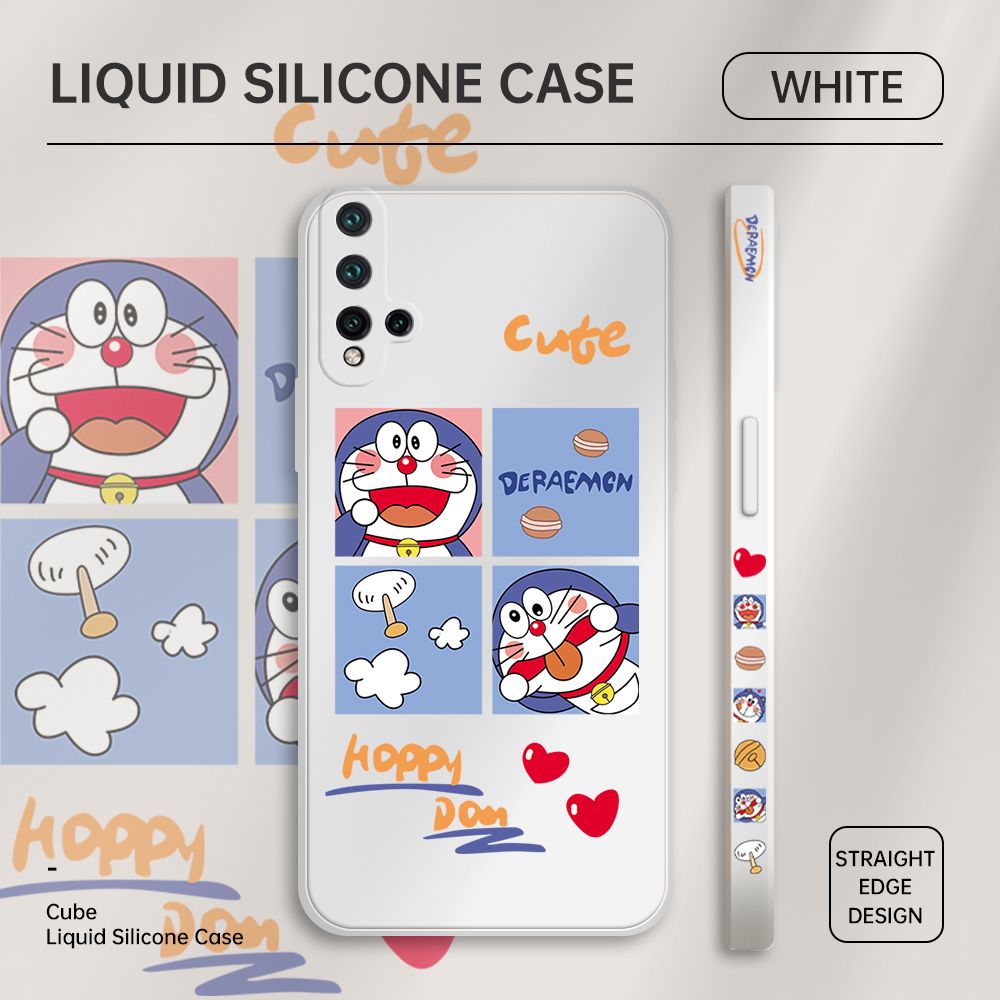 ZeroQiQi for Huawei Nova 5T Case Cartoon Cat Phone Cover Soft Full Lens Protection Case Ultra Thin Soft Liquid Silicone Phone Case