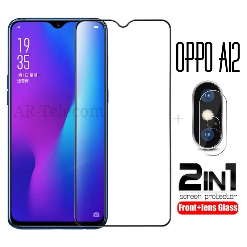 OPPO A12 2-in-1 Combo Pack Screen Protector Glass + Camera Lens Protector Glass