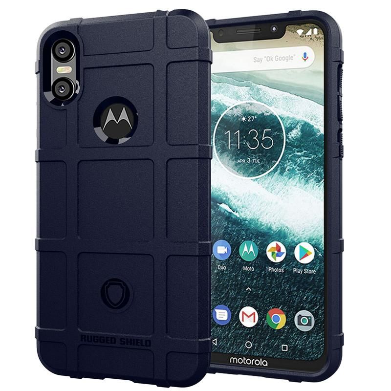 Soft Silicone TPU Phone Case 360° Full Body Protection Phone casing for Motorola One (P30 Play) 5.9"