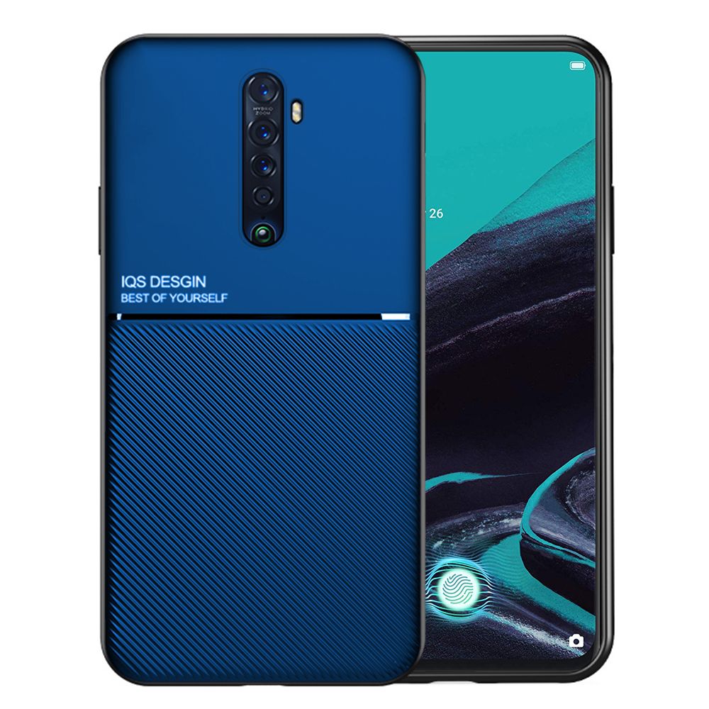 Texture Silicone Car Magnetic Case For OPPO Reno 2 Soft TPU Protection Cover