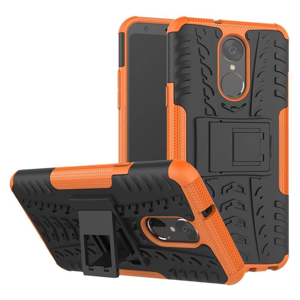 For LG Stylus 4 Heavy Duty Armor Tough Hybrid Shockproof Dual Layer Kickstand Protective Case Cover