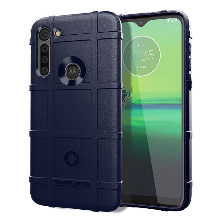 For Motorola Moto G8 Power Soft TPU Heavy Duty Rugged Shield Armor Tough Shockproof Protection Case Cover