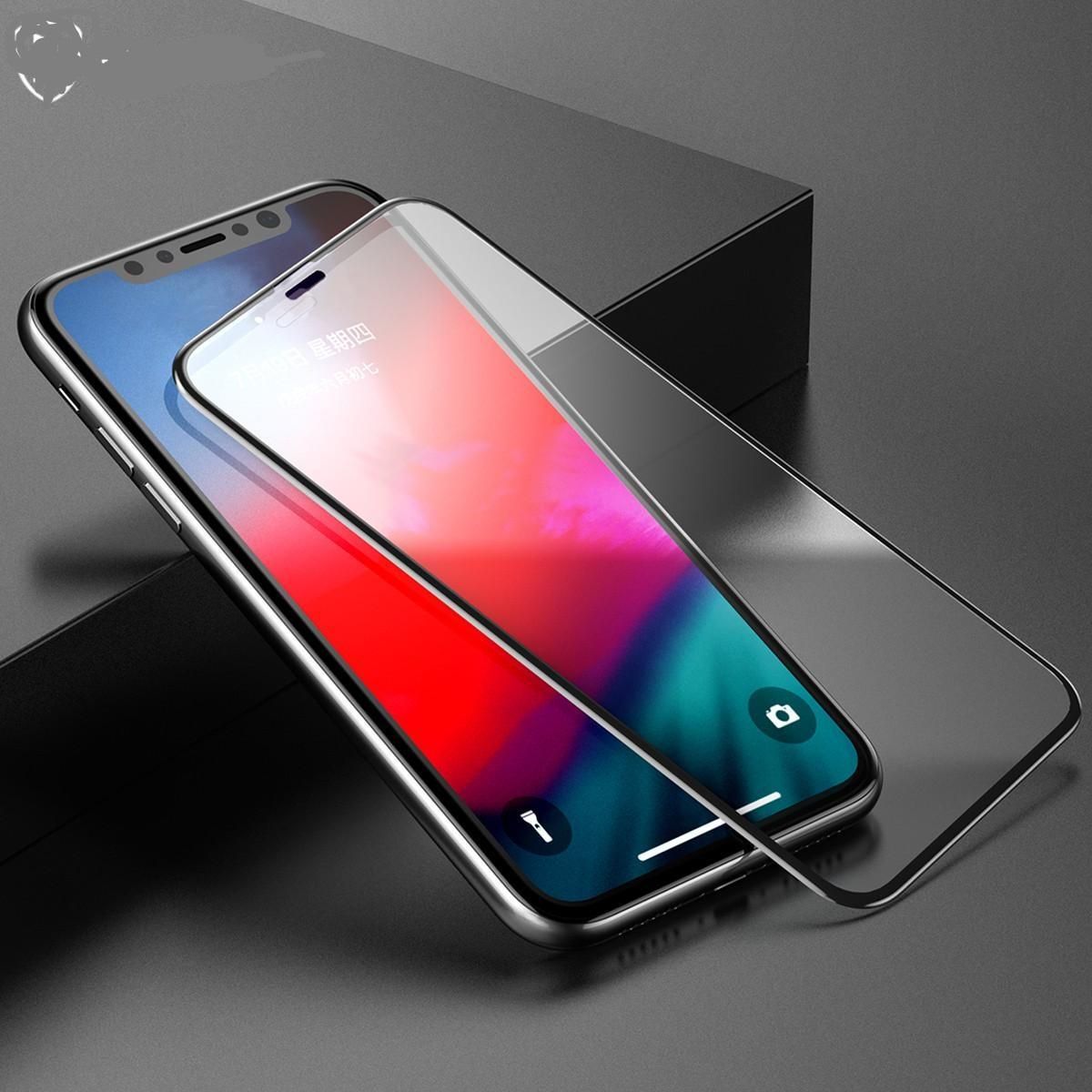 iPhone XS MAX Camera Hole 11D Tempered Glass Screen Protector-Black