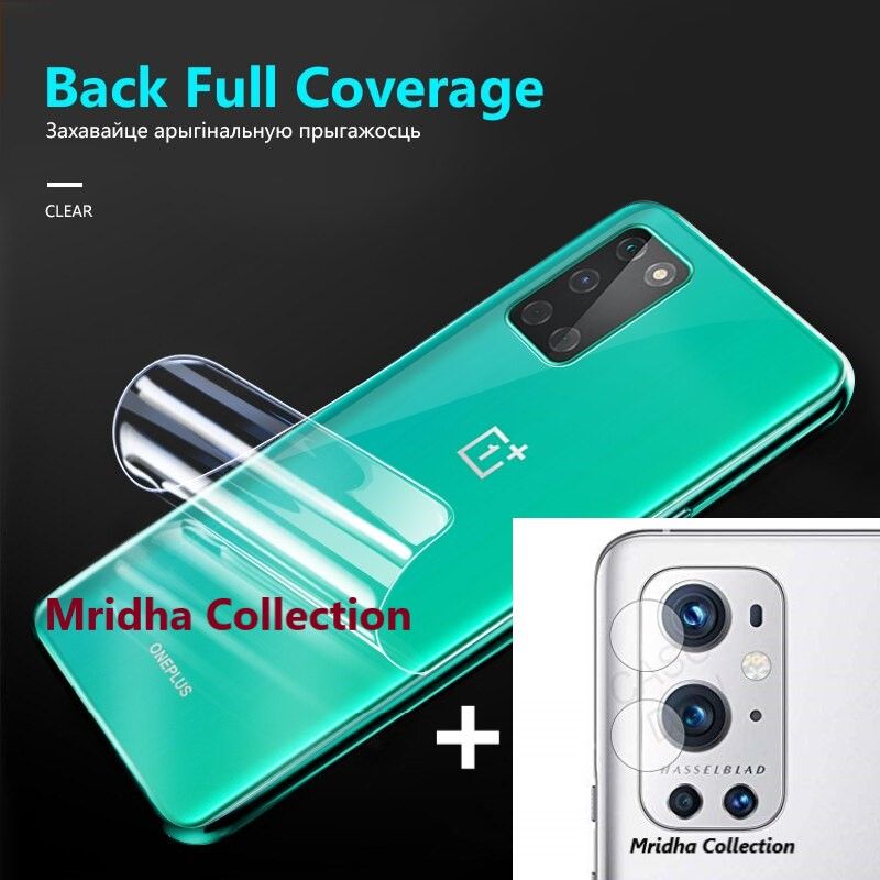 2in1 Back Protector Combo Pack for OnePlus 9 / OnePlus 9R /1+ 9 / 1+ 9R (Back Poly Protector+Camera Lens Protector Glass)